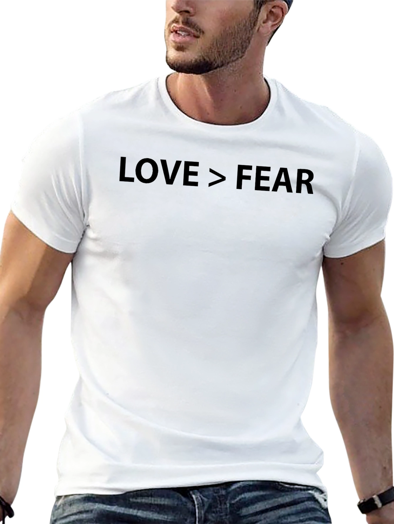 Love > Fear T-Shirt - Motivational Graphic Tee