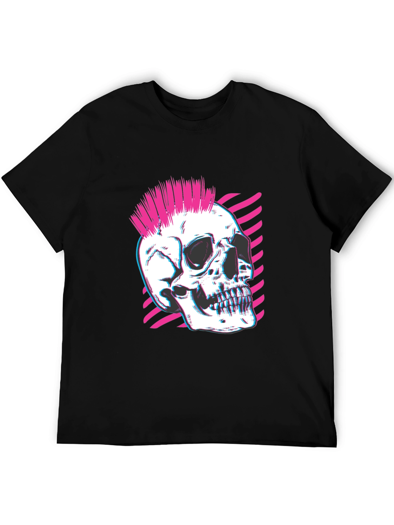 Punk Skull Graphic Tee - Edgy Fashion