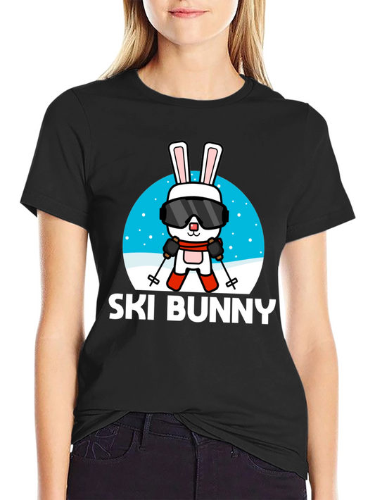 Ski Bunny Graphic Tee - Fun Winter T-Shirt
