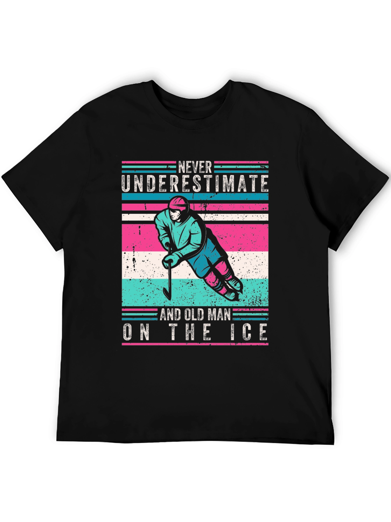 Old Man Hockey T-Shirt - Never Underestimate!