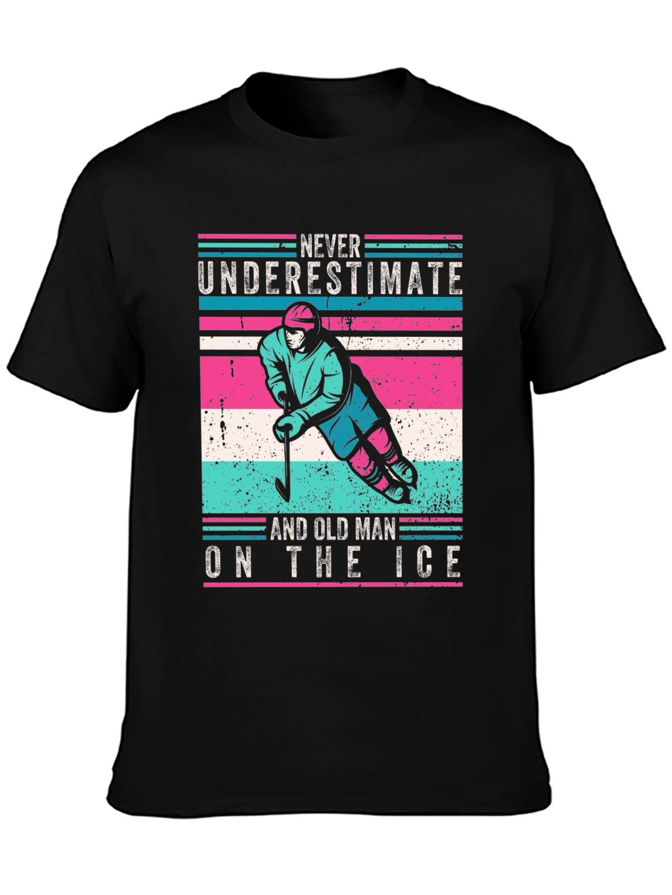 Old Man Hockey T-Shirt - Never Underestimate!