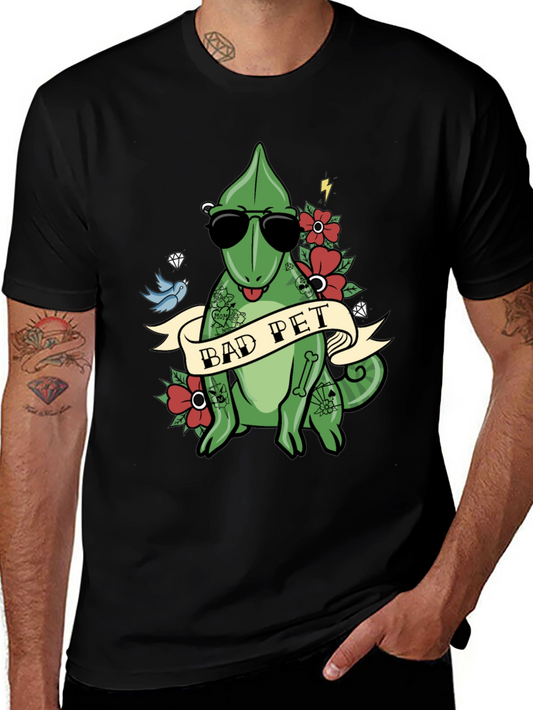 Bad Pet T-Shirt - Funny Reptile Tattoo Design