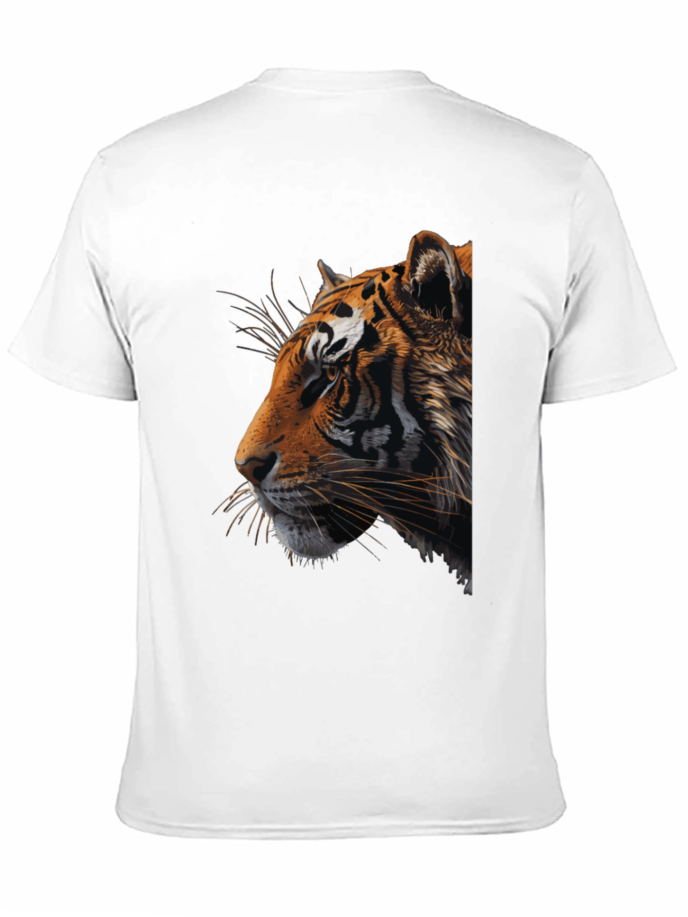 Tiger Graphic Print Crew Neck T-Shirt