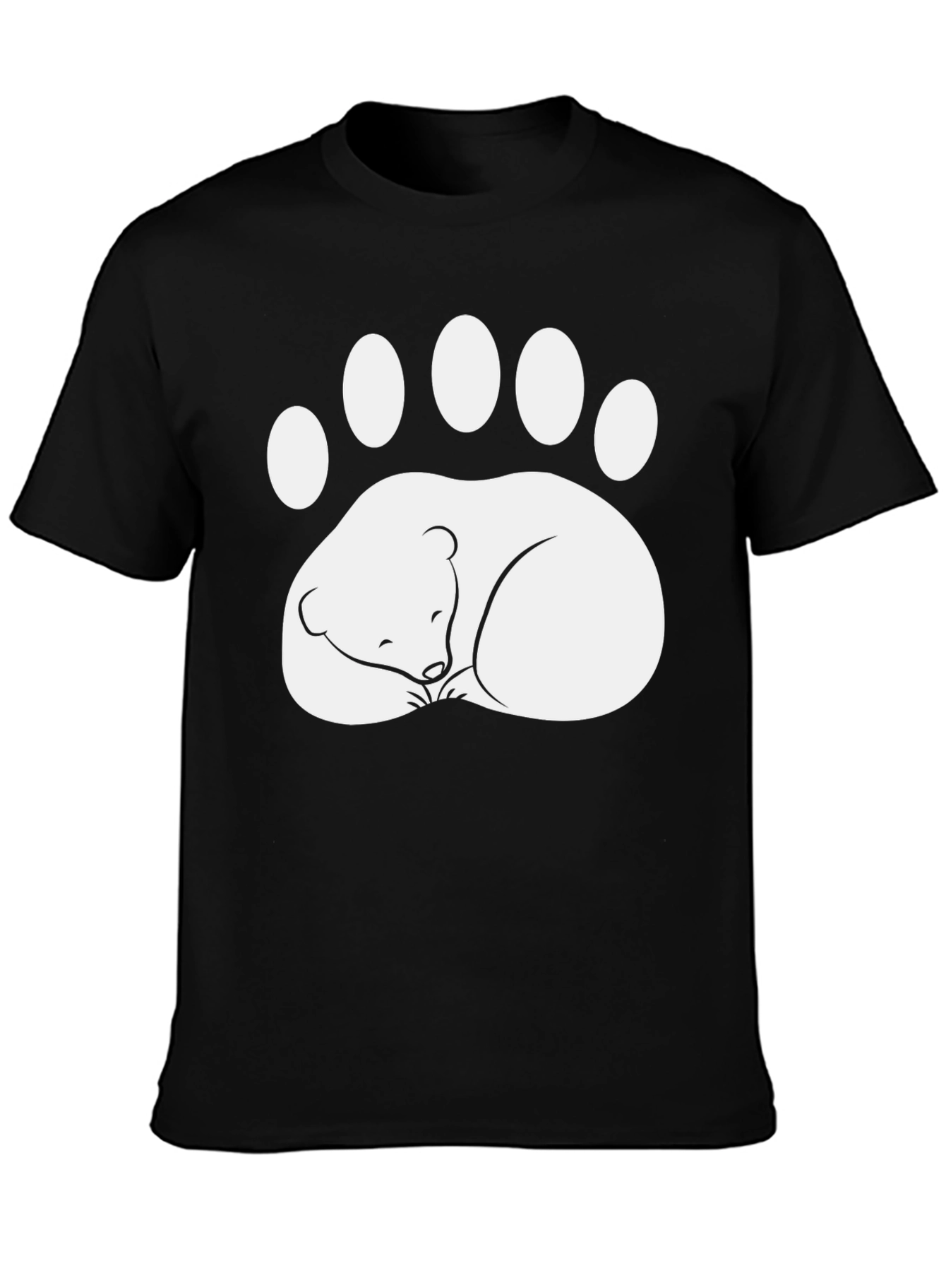 Sleeping Bear Paw Print T-Shirt - Relaxed Fit