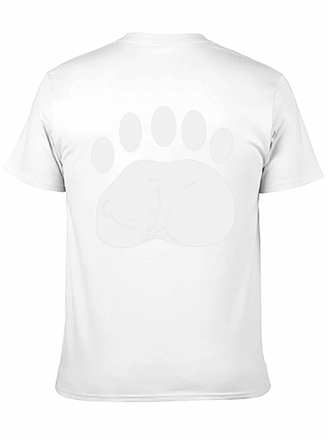 Sleeping Bear Paw Print T-Shirt - Relaxed Fit