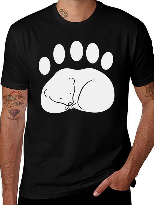 Sleeping Bear Paw Print T-Shirt - Relaxed Fit