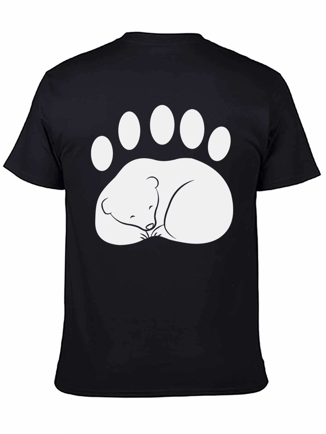 Sleeping Bear Paw Print T-Shirt - Relaxed Fit