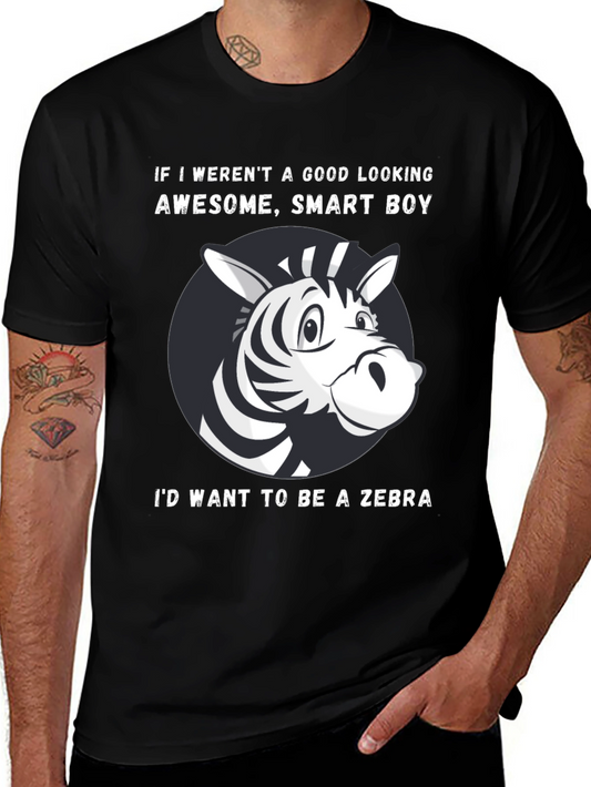 Funny Zebra Graphic T-Shirt