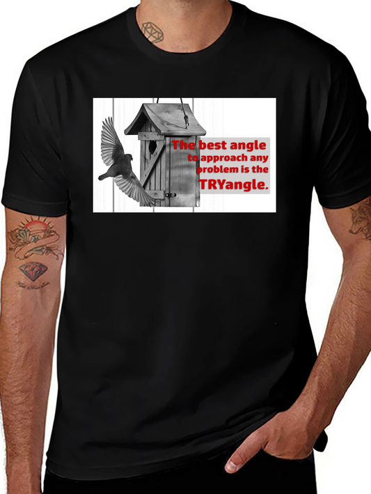 Angle Birdhouse Graphic Tee - Try a New Approach!