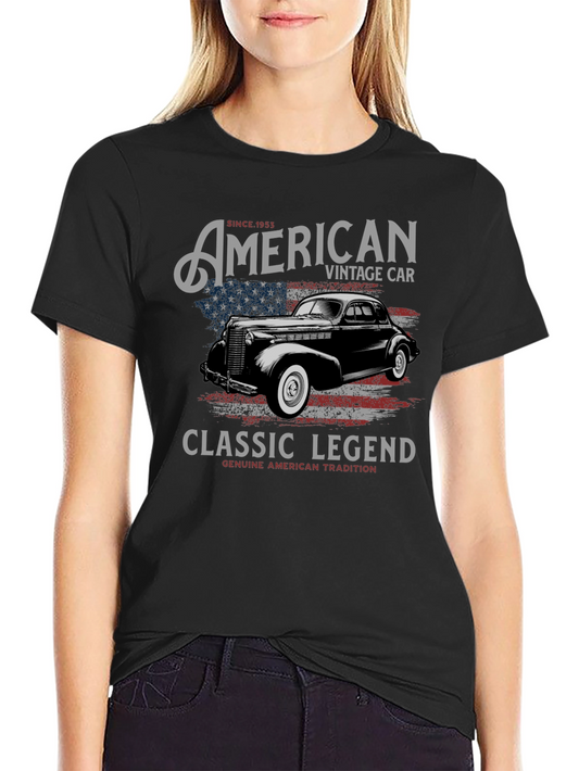 American Vintage Car T-Shirt - Classic Legend Tee