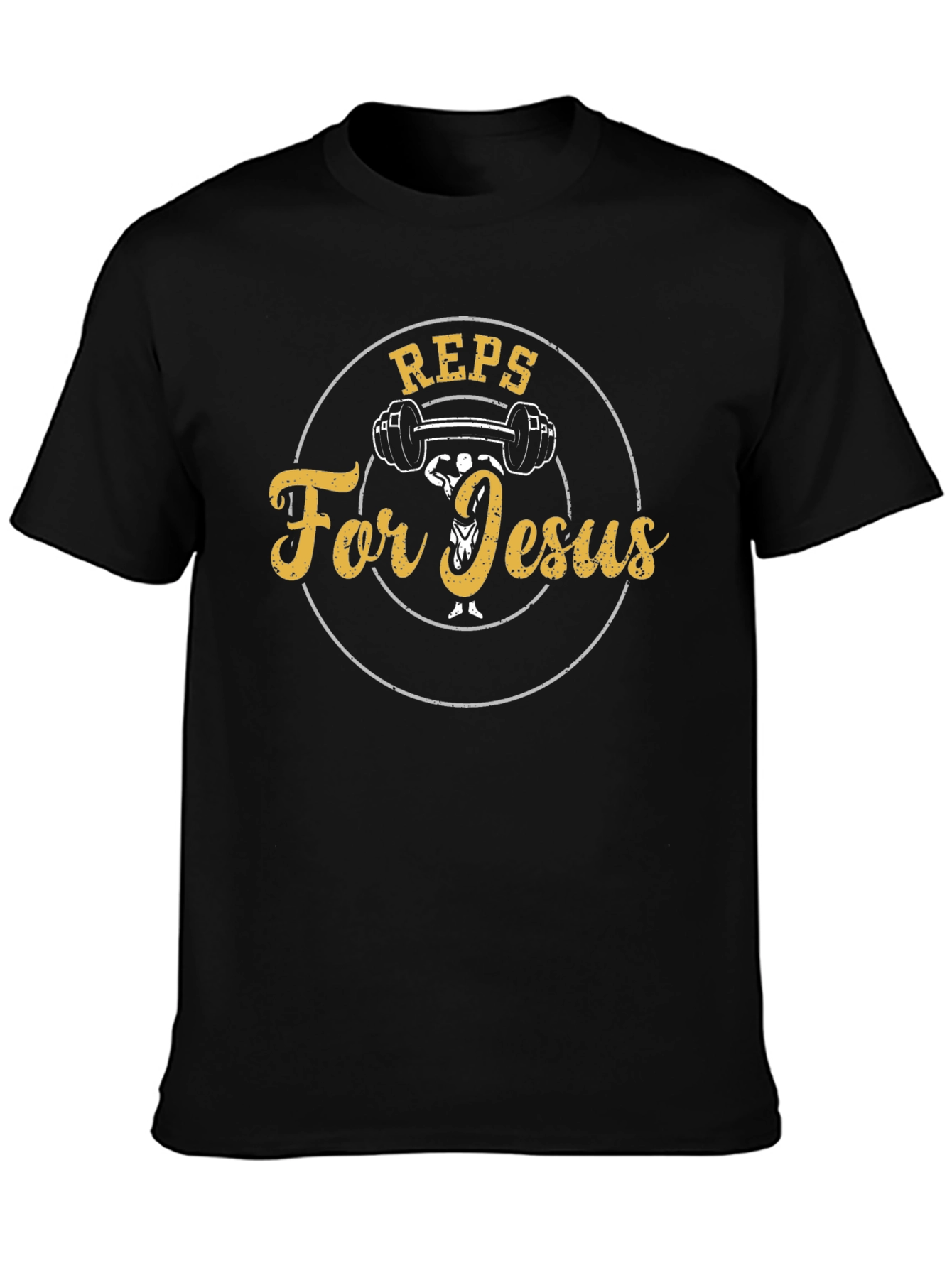 Reps For Jesus Black Graphic T-Shirt