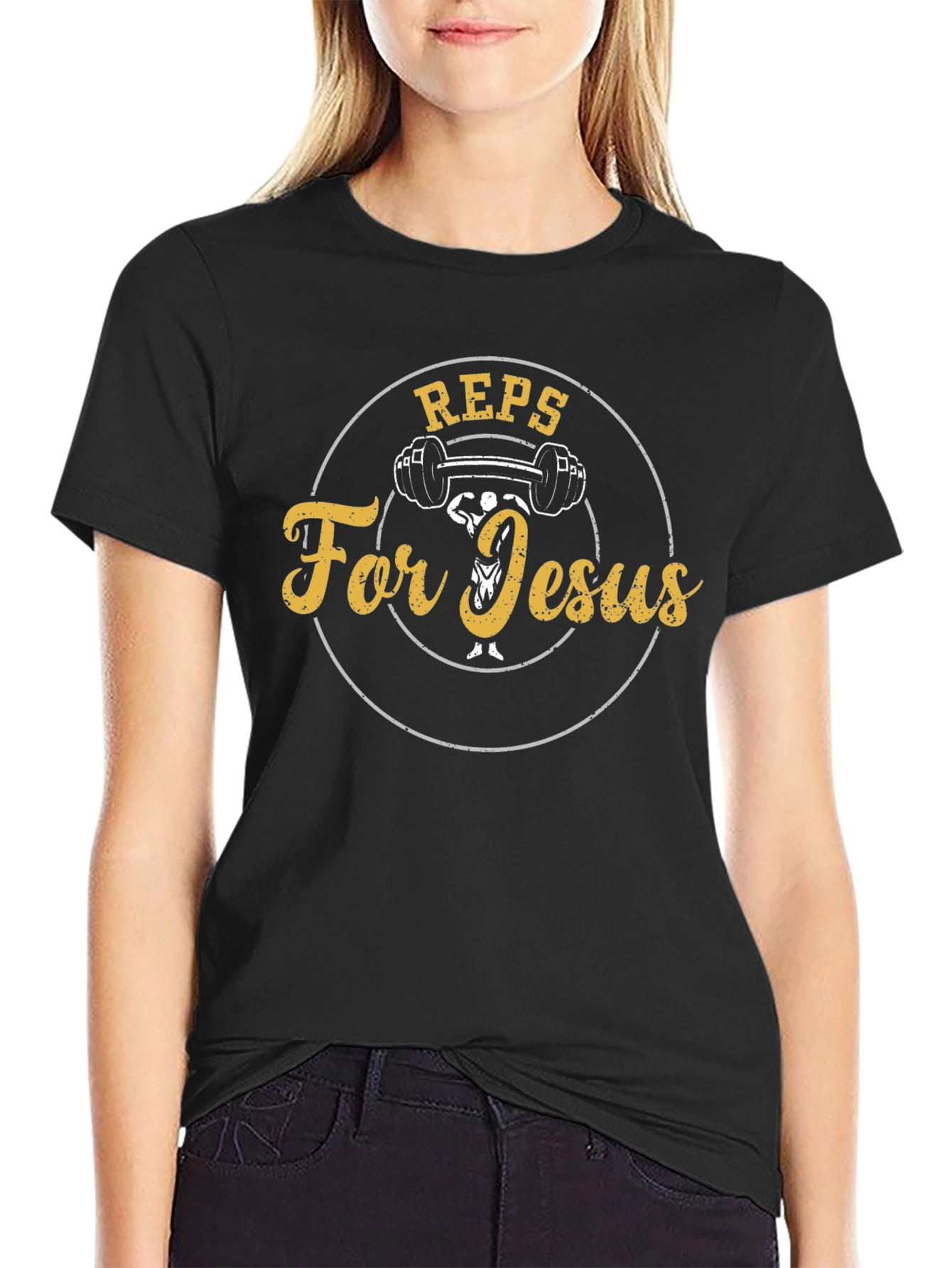 Reps For Jesus Black Graphic T-Shirt