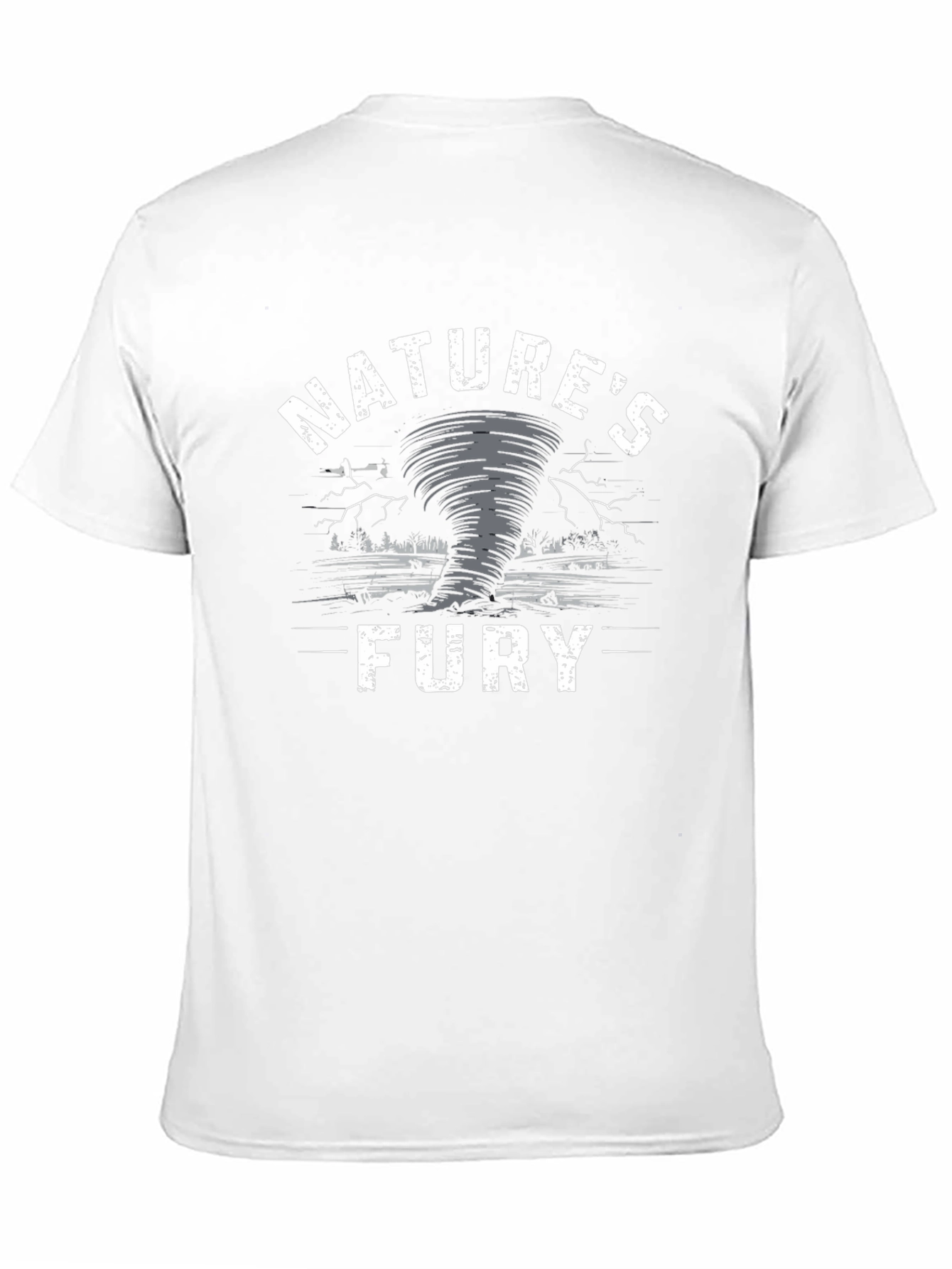 Natures Fury Tornado Graphic Print Black T-Shirt