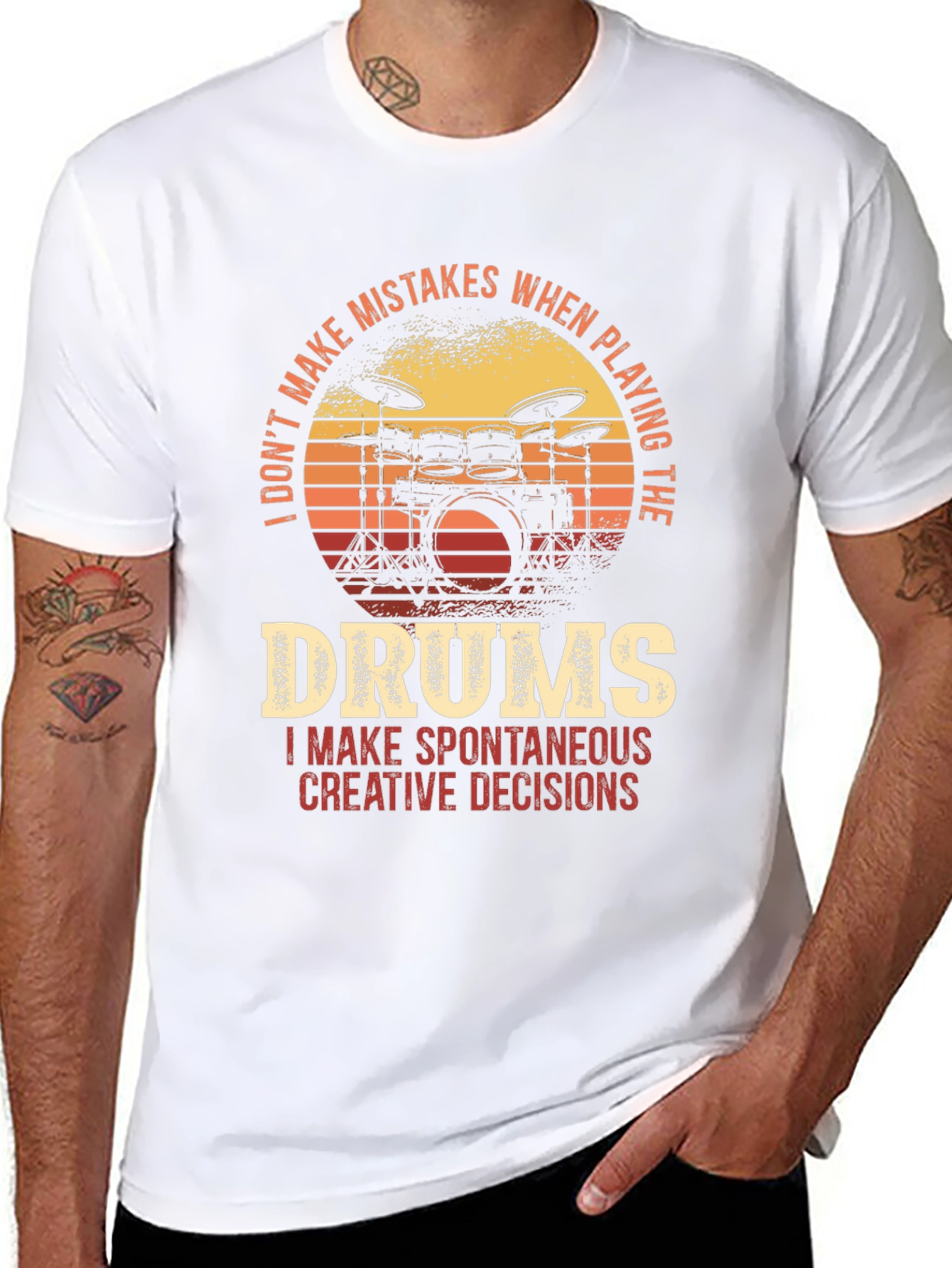Drummer T-Shirt - I Dont Make Mistakes Spontaneous Decisions