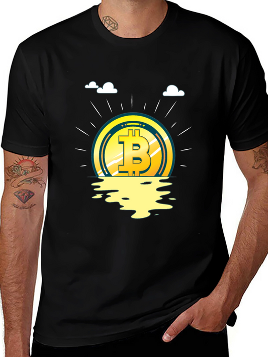 Bitcoin Sunset Graphic Tee - Crypto Fashion