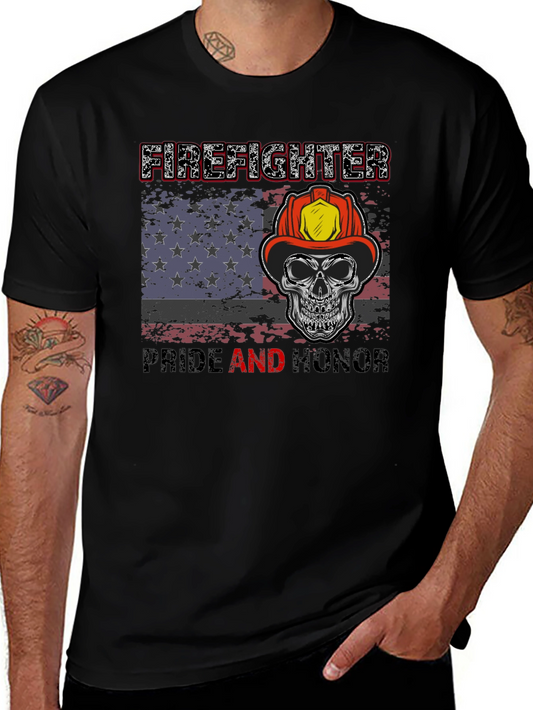 Firefighter Pride and Honor Graphic T-Shirt