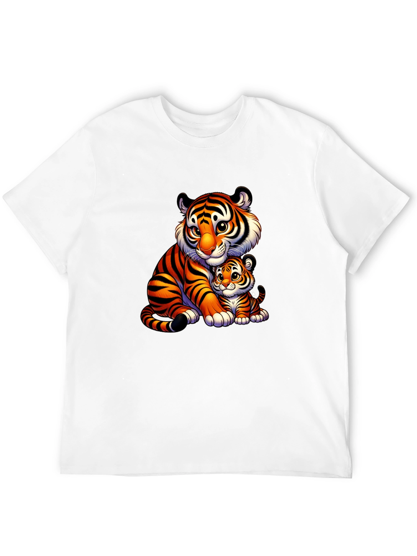Tiger Mom & Cub Black T-Shirt