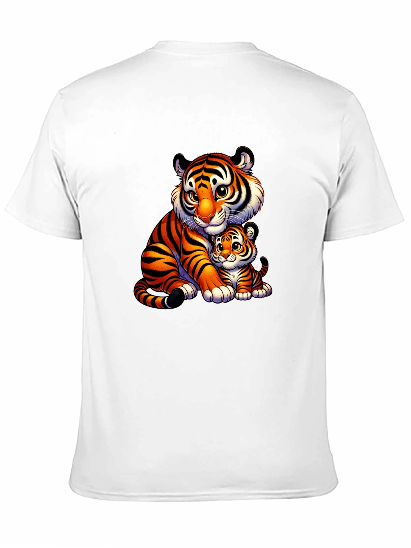 Tiger Mom & Cub Black T-Shirt