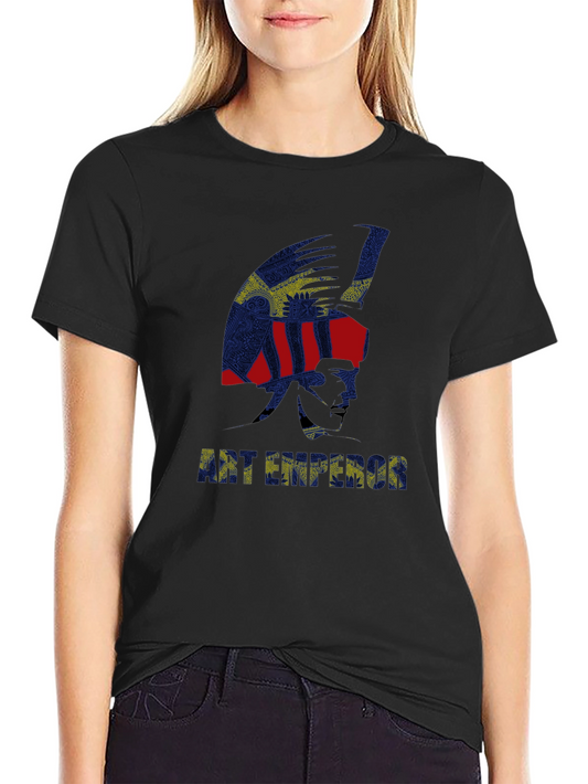 Art Emperor Graphic Tee - Black Cotton T-Shirt