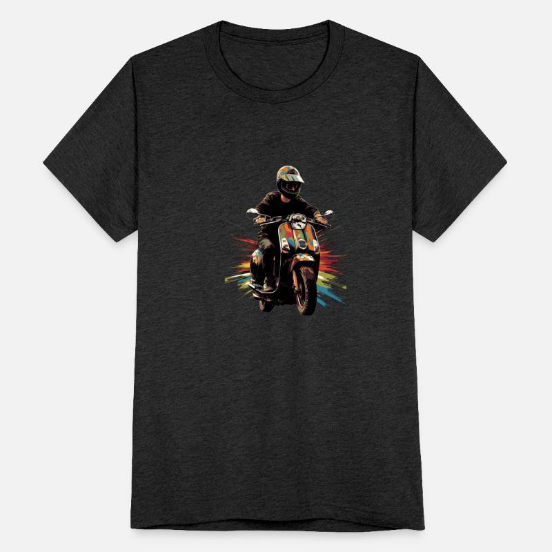 Scooter Motorbike Moped Rider Pop Art