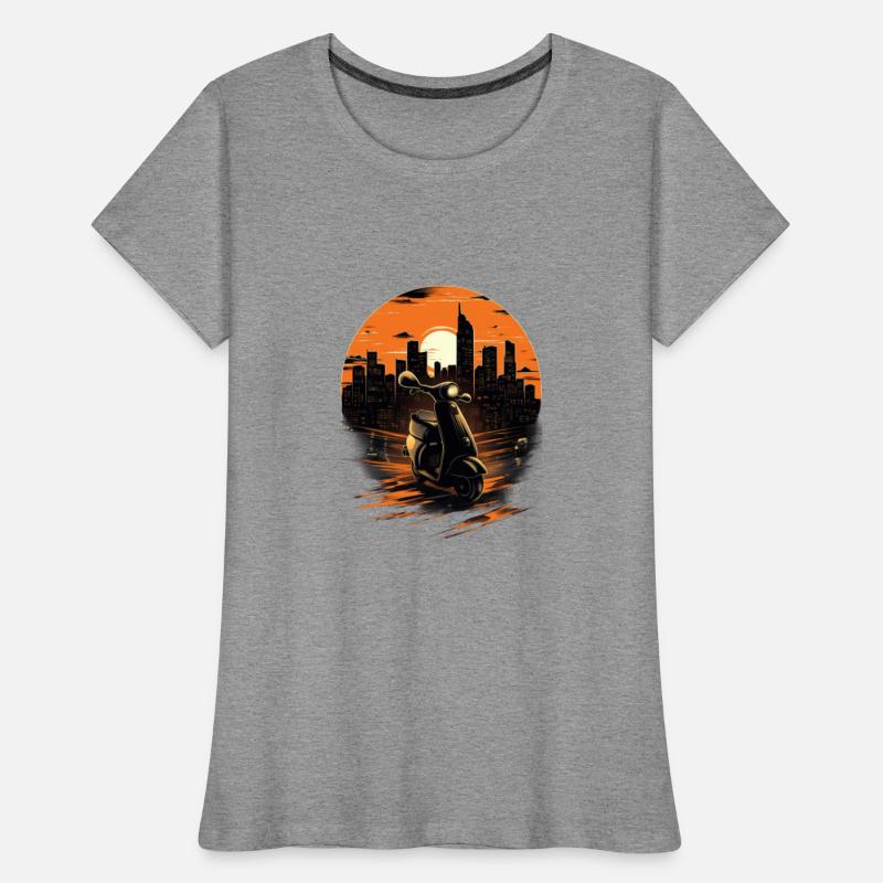 Scooter Motorcycle Moped Rider Vintage