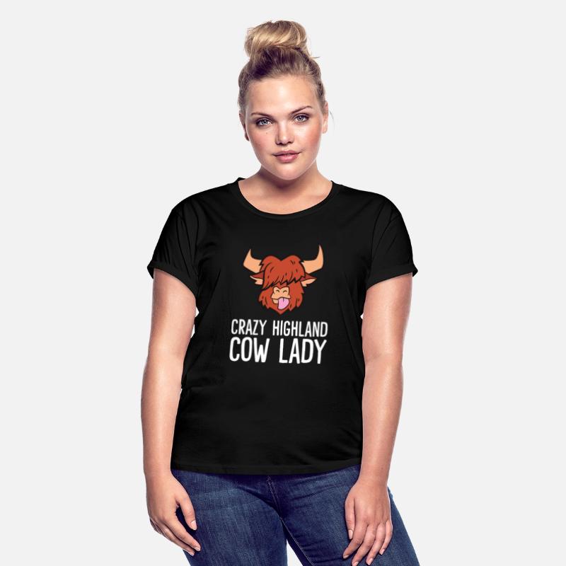 Scottish Highland Cow Lady Crazy Highland Cow Lady