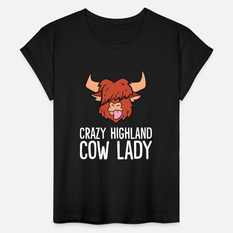 Scottish Highland Cow Lady Crazy Highland Cow Lady