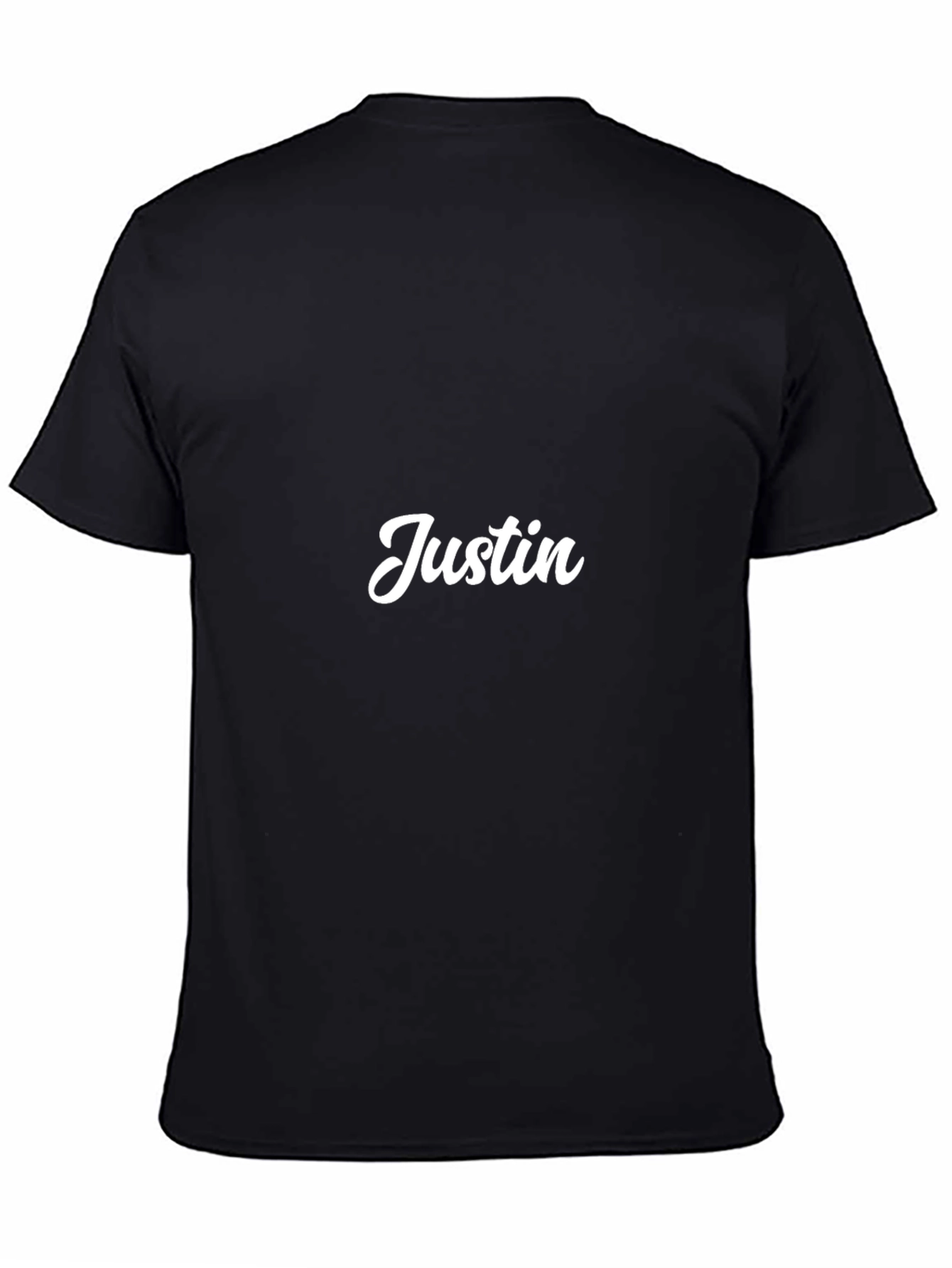 Justin Black T-Shirt - Personalized Fashion