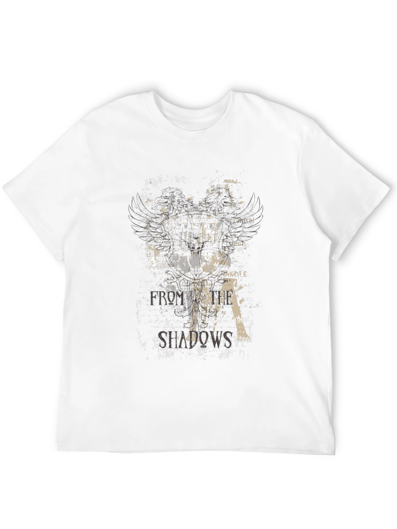 Edgy From the Shadows Graphic Black T-Shirt