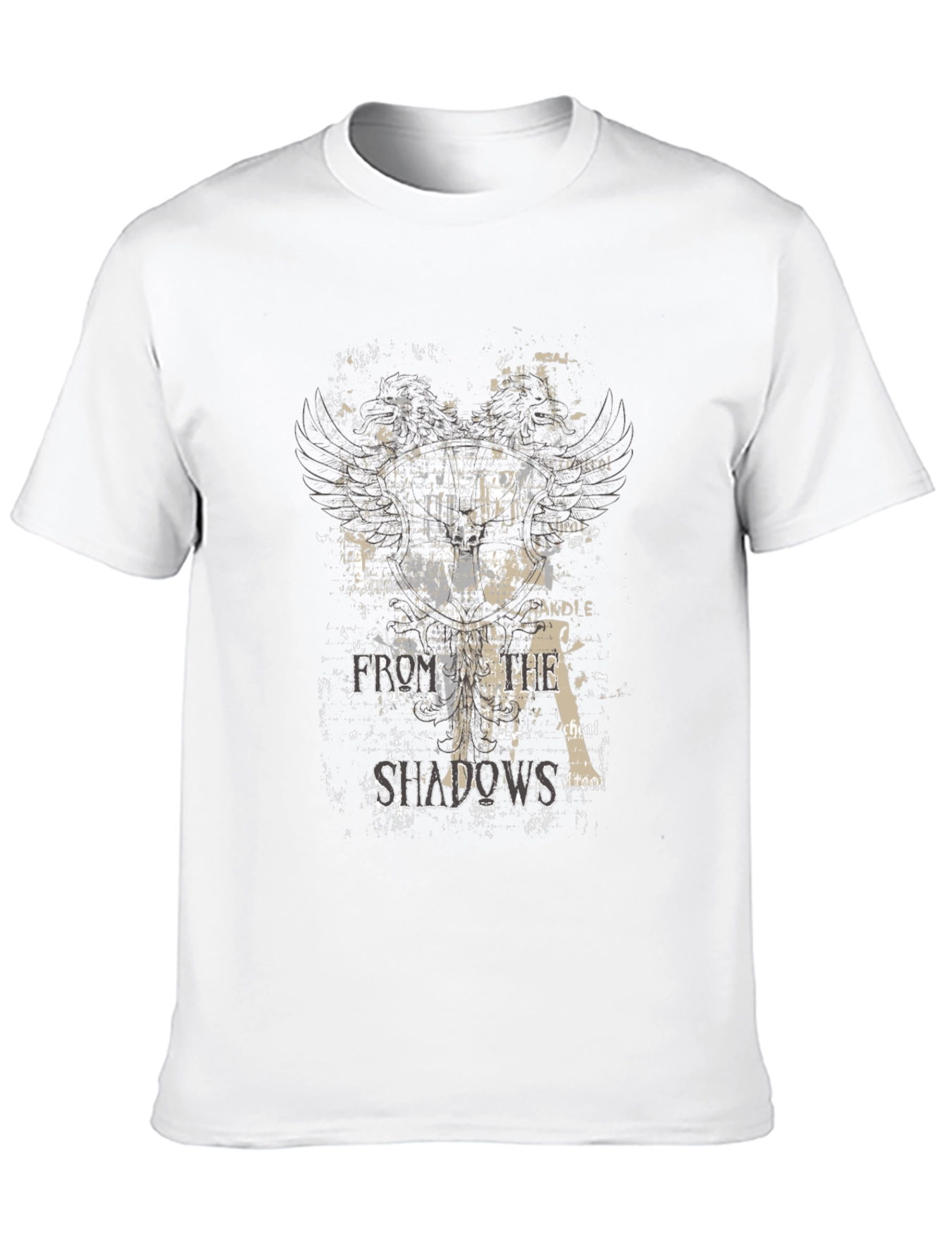 Edgy From the Shadows Graphic Black T-Shirt