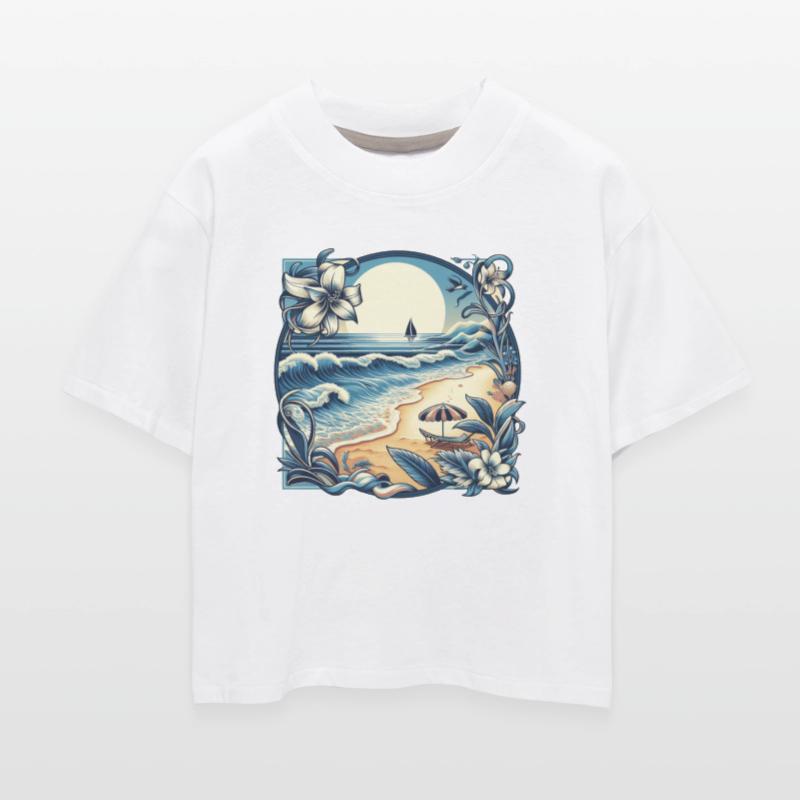 Serene Beach Escape Vector Art