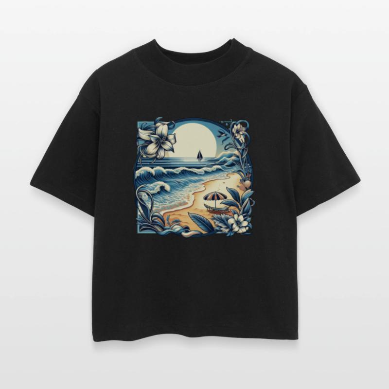 Serene Beach Escape Vector Art