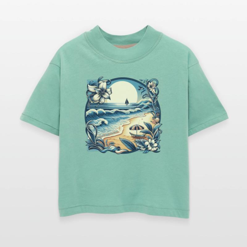 Serene Beach Escape Vector Art