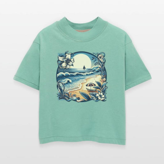 Serene Beach Escape Vector Art