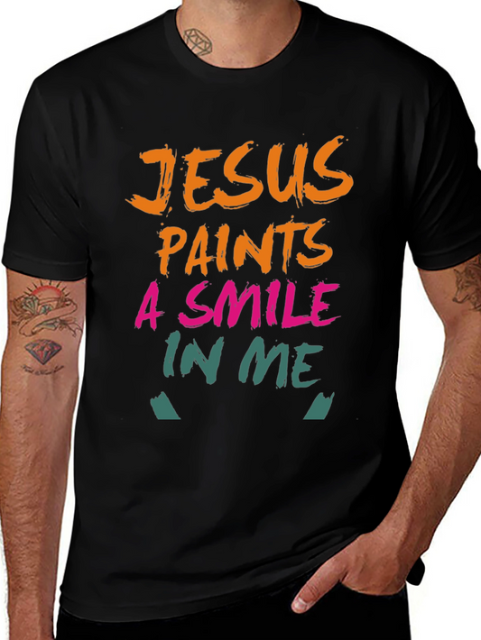 Jesus Paints A Smile Tee - Christian Inspired Graphic T-Shirt