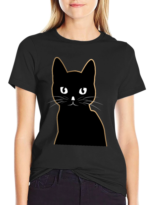 Black Cat Graphic Tee - Stylish & Unique