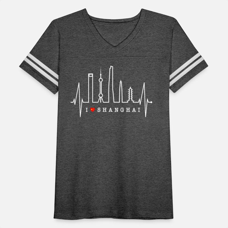 Shanghai Skyline Heartbeat Heart China I Love Asia