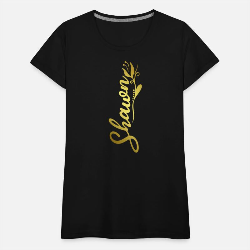 Shawn Name Faux Gold Tulip Flourish