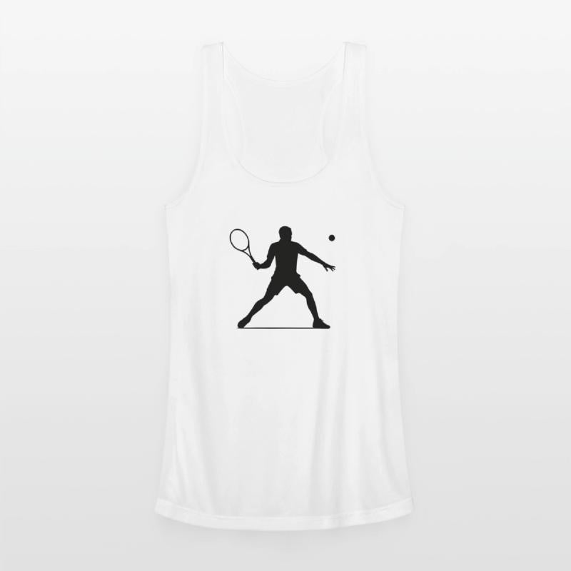 Silhouette of a Tennis Player in Motion