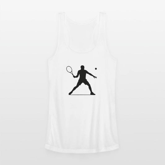 Silhouette of a Tennis Player in Motion