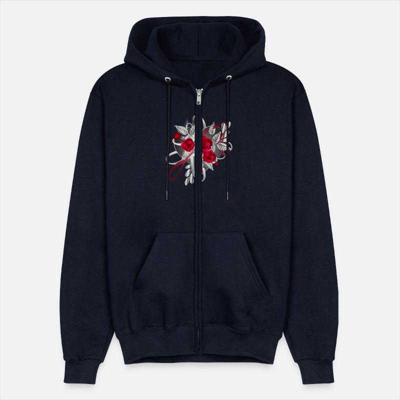 Silver Valentine's Day bouquet with roses