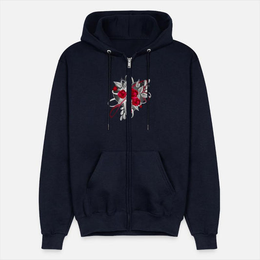 Silver Valentine's Day bouquet with roses