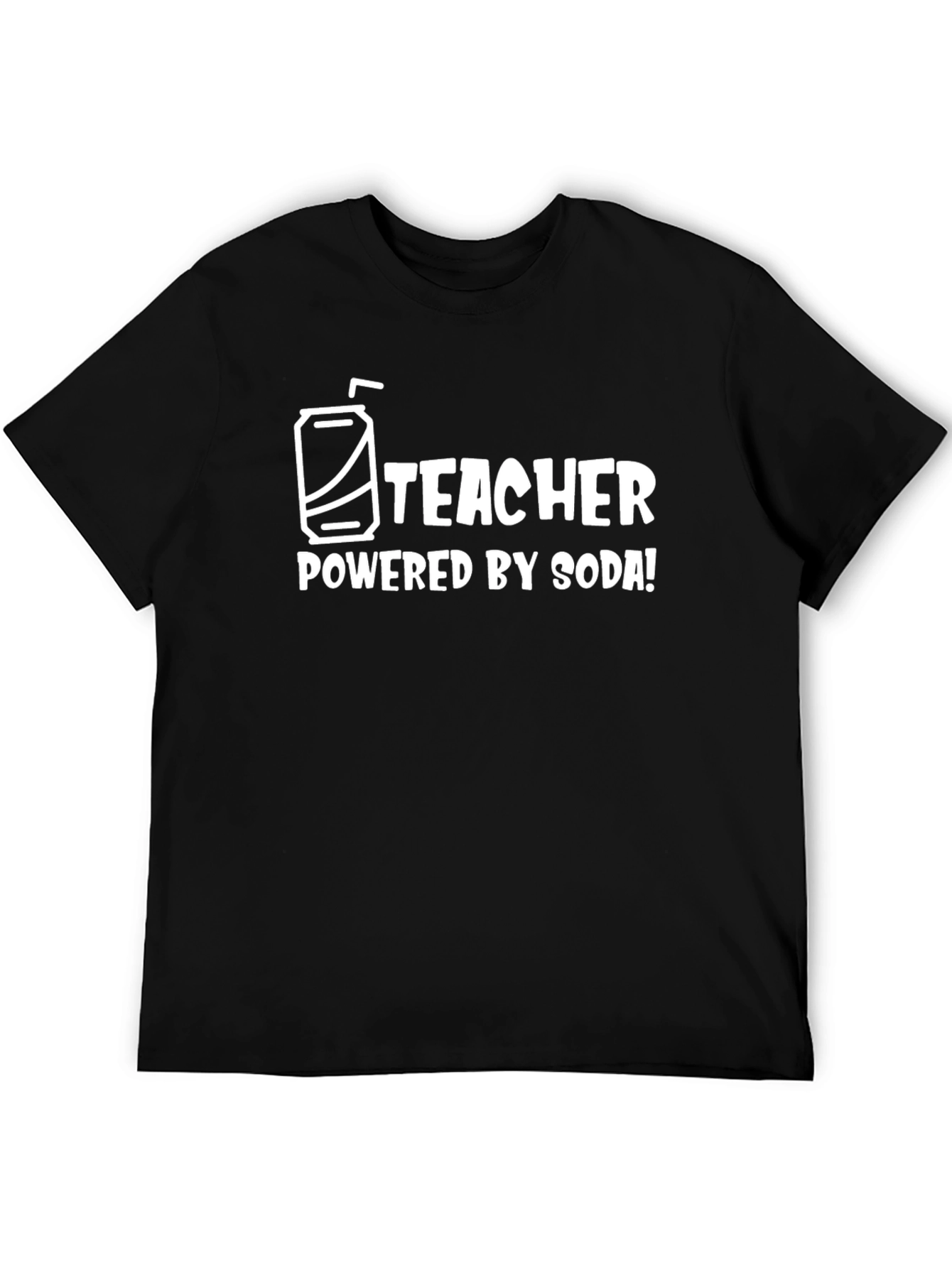 Teacher Powered by Soda Black T-Shirt