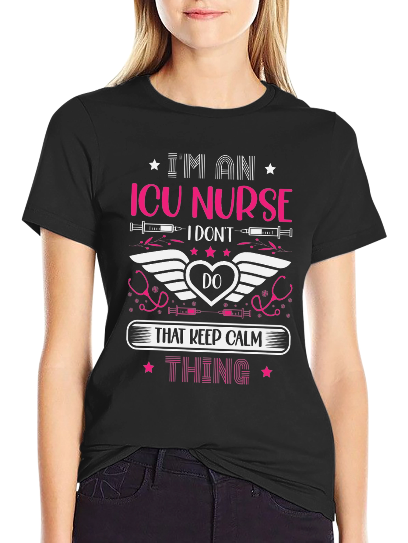 ICU Nurse Graphic T-Shirt: Keep Calm Thing