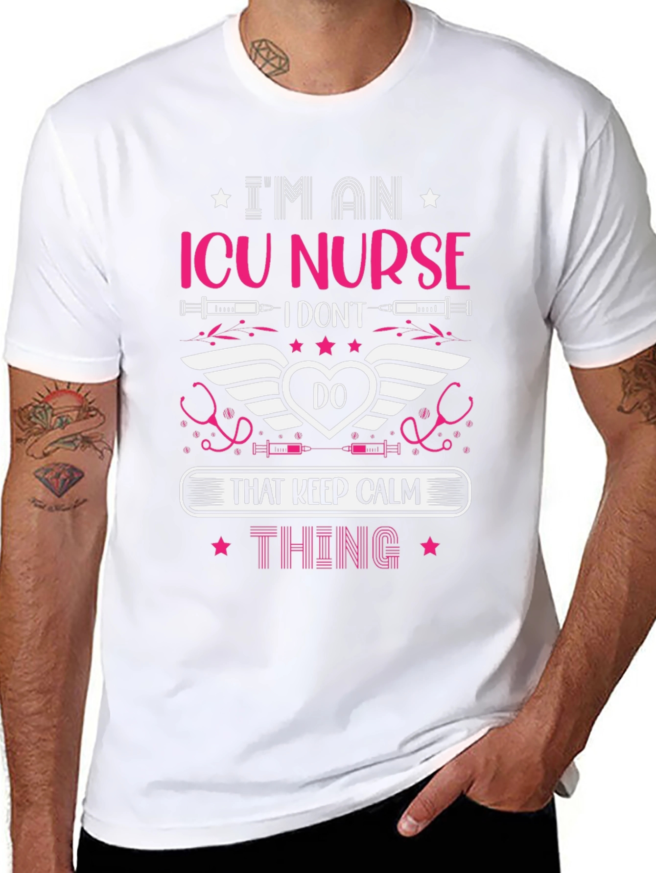 ICU Nurse Graphic T-Shirt: Keep Calm Thing