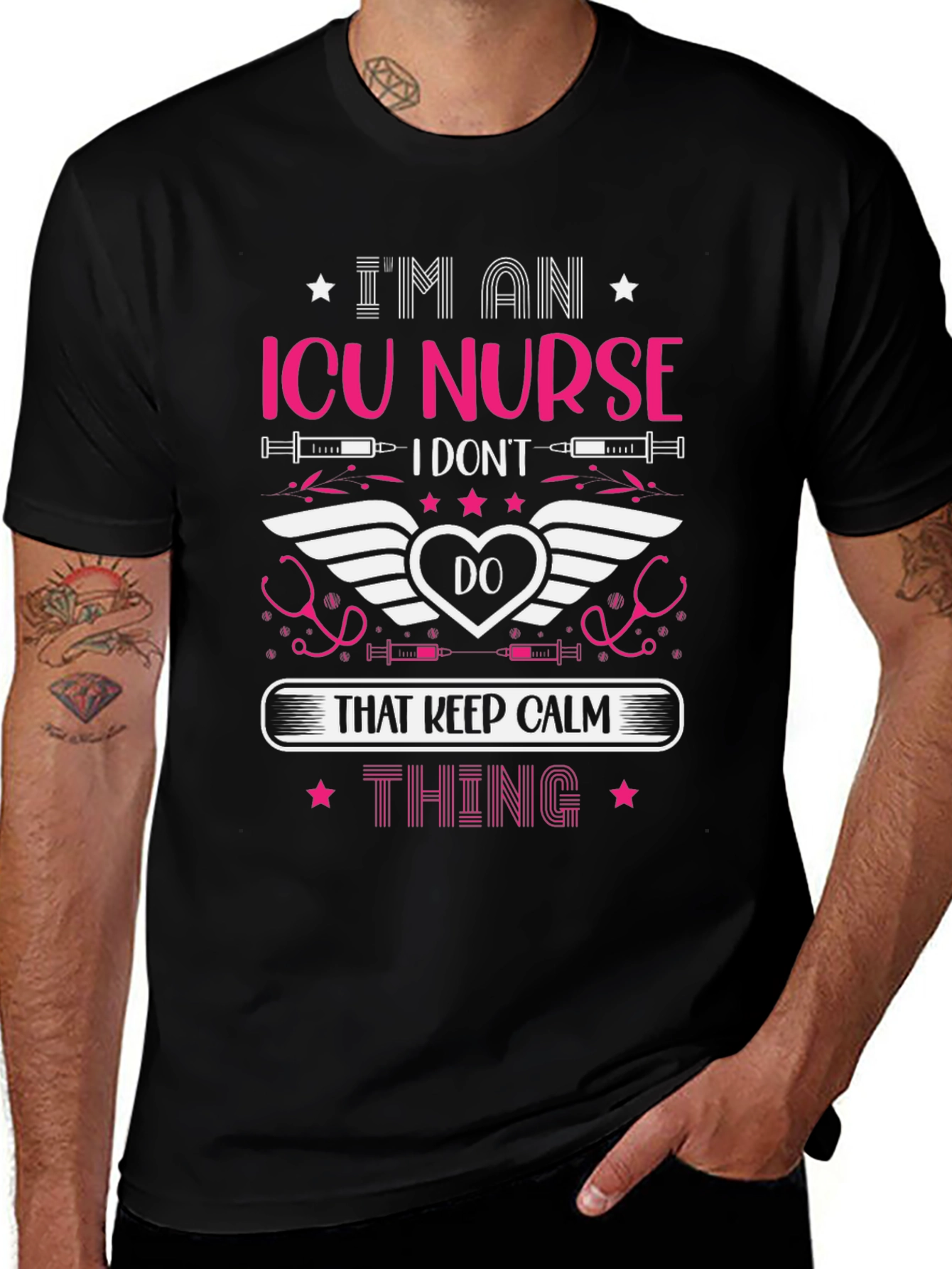 ICU Nurse Graphic T-Shirt: Keep Calm Thing