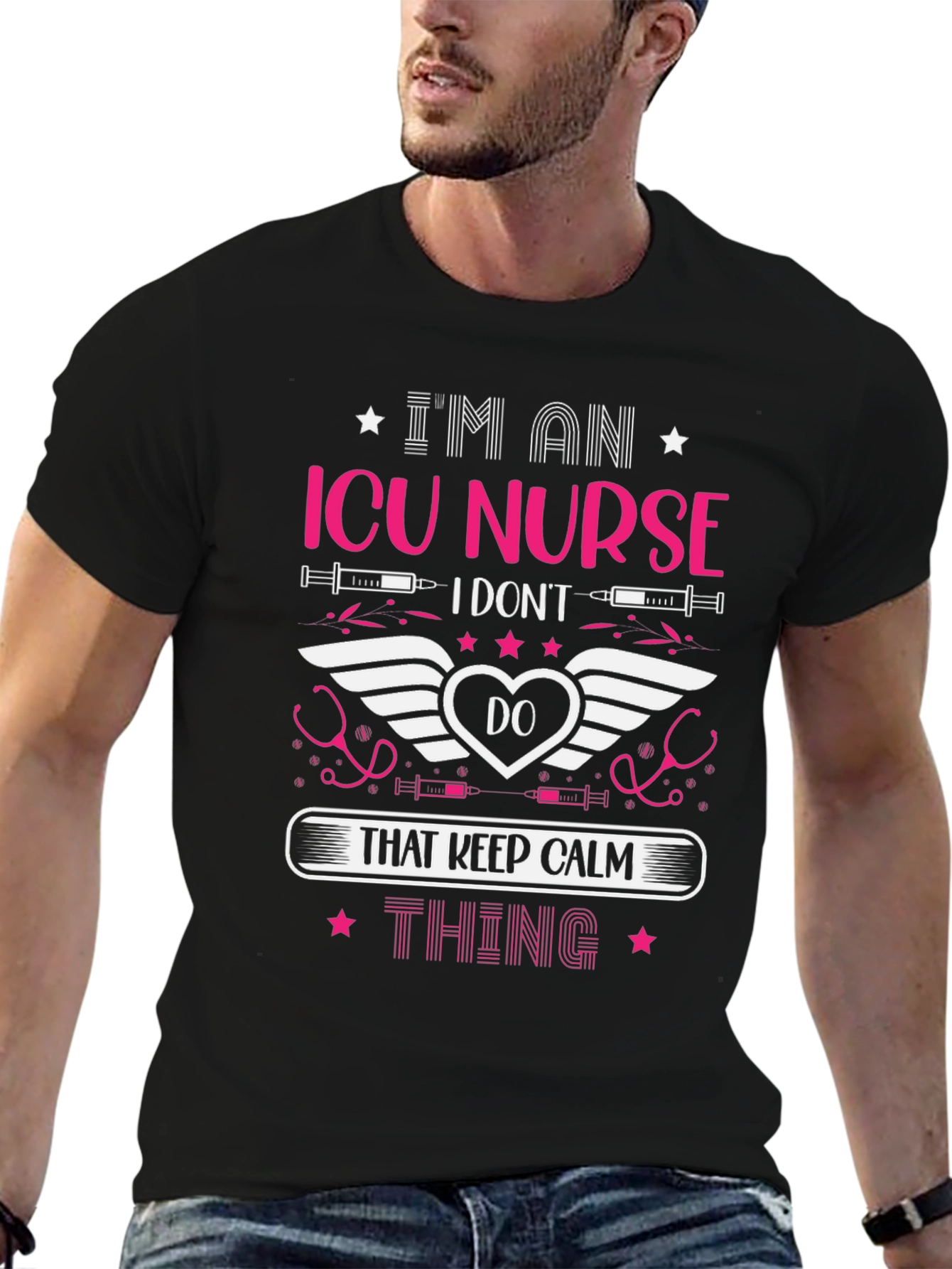 ICU Nurse Graphic T-Shirt: Keep Calm Thing