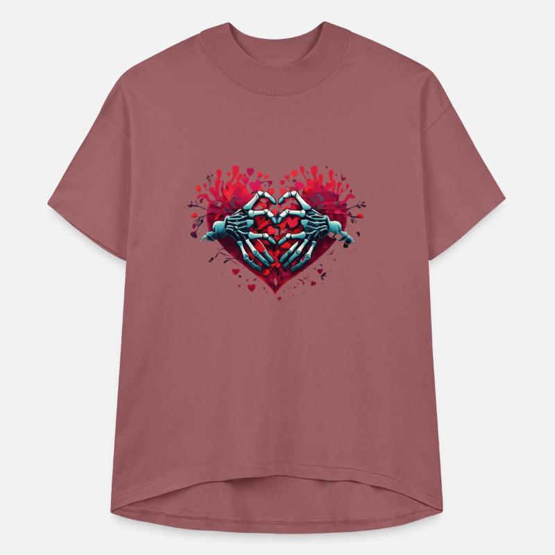 skeleton hand valentine day graphic love heart
