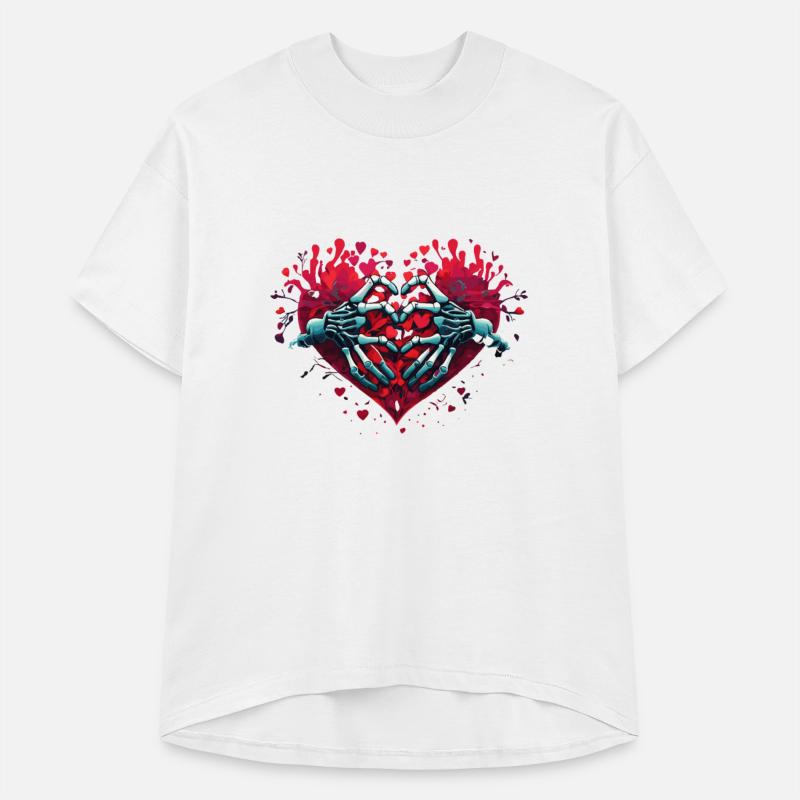 skeleton hand valentine day graphic love heart