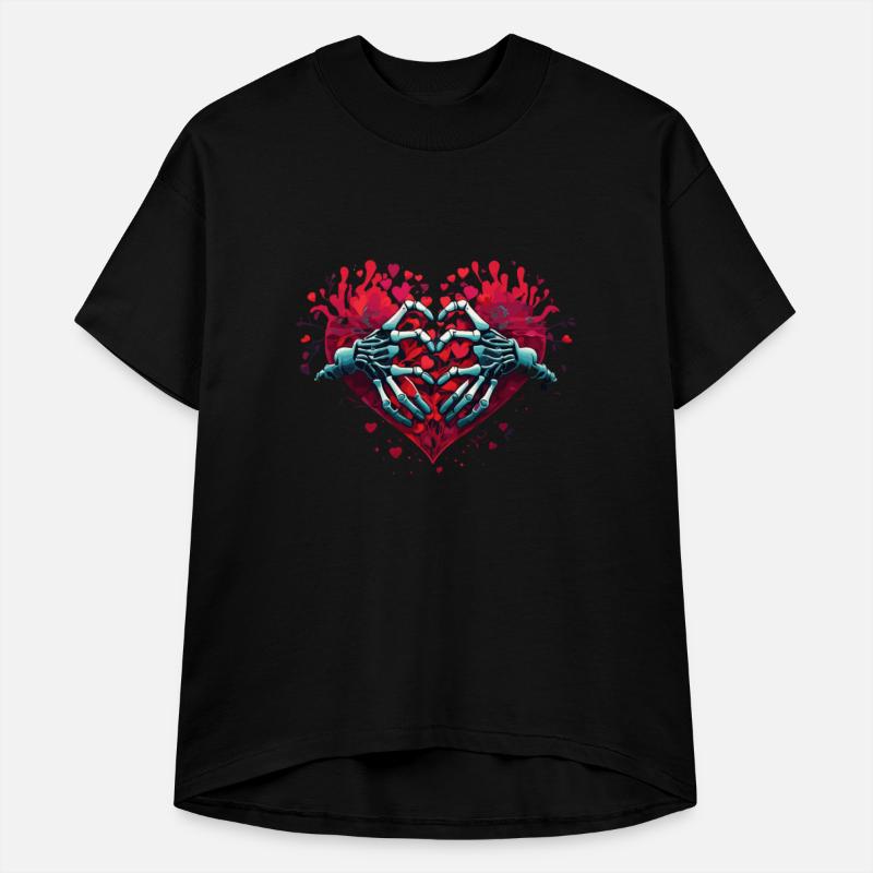 skeleton hand valentine day graphic love heart